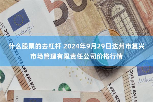 什么股票的去杠杆 2024年9月29日达州市复兴市场管理有限